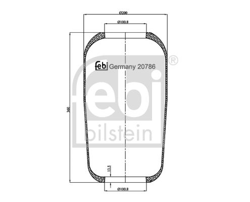 FEBI BILSTEIN Кожух пневматической рессоры 20786